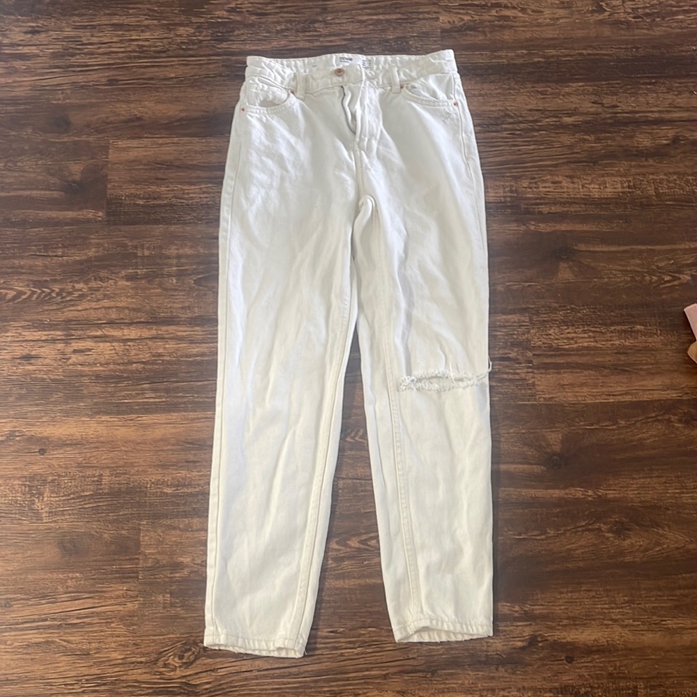 Bershka. White mom jeans size 2
